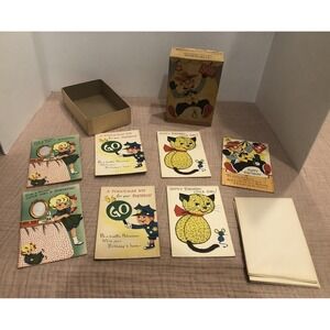 Vintage 1950s Toy Cards Childrens Birthday‎ Greeting Cards Lot Of 8 Cards READ